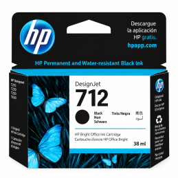 HP 712 Negro Original 38ml