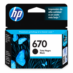 HP 670 Negro Original 7,5ml